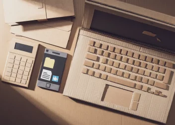 Business Desktop With Laptop Mad